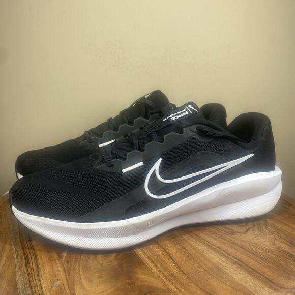 Nike Downshifter 13 Extra Wide Black White Mens Size 14 Running Shoes FJ1284-001 - Picture 2 of 12
